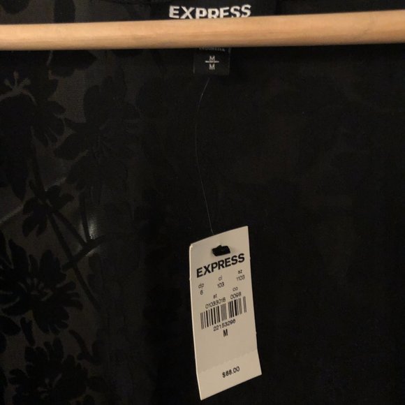 EXPRESS - Shear Black Cardigan - Picture 7 of 8